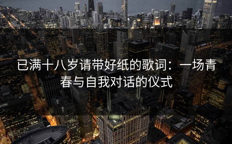 已满十八岁请带好纸的歌词：一场青春与自我对话的仪式
