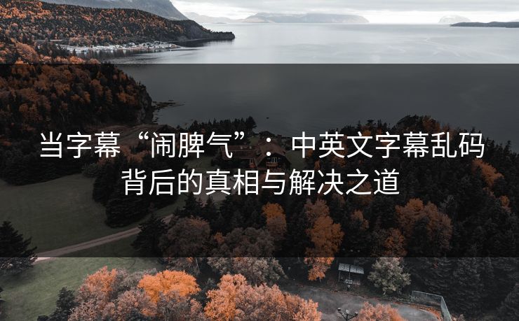 当字幕“闹脾气”：中英文字幕乱码背后的真相与解决之道