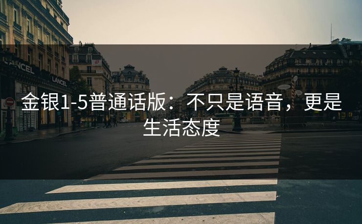 金银1-5普通话版：不只是语音，更是生活态度